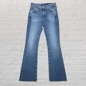 AG Adriano Goldschmied Farrah Boot Cut Jeans 25x30 Blue High-Rise Festival Y2K